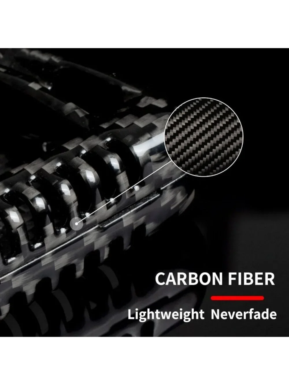 Carbon Fiber Key Fob Cover Case for BMW 2-8 Series & X1-X7 Models (Black)